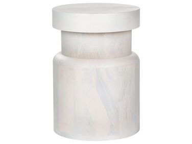 Mango Wood Side Table Off-White CARNABY