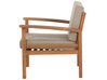 Lounge Set zertifiziertes Holz hellbraun 4-Sitzer Auflagen taupe MANILA_803056