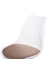 Armless Desk Chair White with Gold DAKOTA II_731765