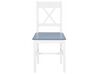 Zestaw do jadalni stół i 4 krzesła drewniany biały MOANA_781129