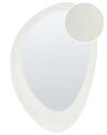 Espejo de pared de terciopelo blanco 60 x 90 cm AUDES_903918