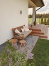 Acacia Wood Garden Bench 160 cm with Taupe Cushion VIVARA_804590