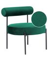 Sessel Samtstoff smaragdgrün / schwarz ALPHA_860897