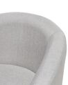 Fabric Armchair with Footstool Grey HOLDEN_702244