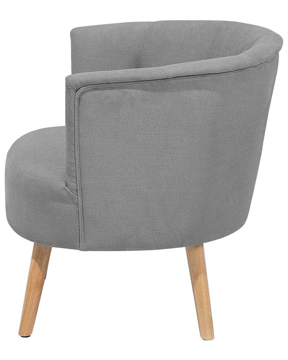 Fabric Tub Chair Grey ODENZEN Beliani.co.uk