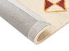 Gabbeh Teppich Wolle beige 200 x 300 cm geometrisches Muster Hochflor MISINLI_855547