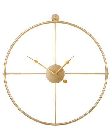Orologio da parete metallo argento e bianco ø 22 cm ROMONT Orologio da parete metallo argento e bianco ø 22 cm ROMONT