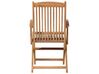 Conjunto de jardín de madera de acacia mesa y 8 sillas con cojines grafito y sombrilla beige MAUI_697059