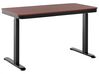 Fa és fekete színű elektromosan állítható asztal USB csatlakozóval 120 x 60 cm KENLY_840244