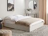 Łóżko z pojemnikiem tapicerowane 160 x 200 cm jasnobeżowe DINAN_903636