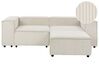 2-seters modulær sofa med ottoman kordfløyel Off-white APRICA_907580