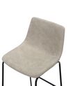 Set of 2 Fabric Bar Chairs Beige FRANKS_724943