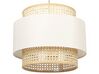 Lampe suspension en rotin beige et naturel YUMURI_837018