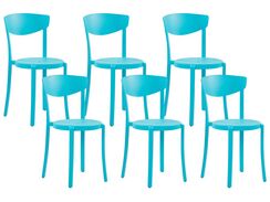 Tuoli muovi turkoosi 6 kpl VIESTE Tuoli muovi turkoosi 6 kpl VIESTE