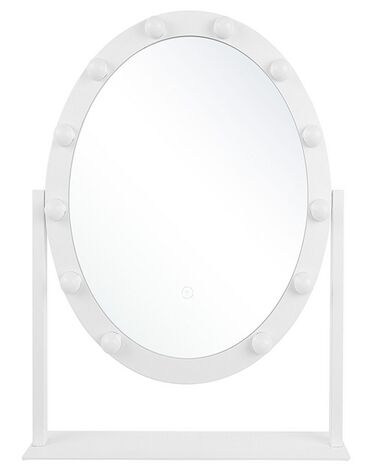 Badspiegel mit LED-Beleuchtung oval 50 x 60 cm ROSTRENEN