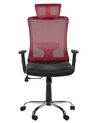 Krzesło biurowe regulowane czerwono-czarne NOBLE_811165