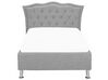 Fabric EU Single Size Ottoman Bed Grey METZ_799474