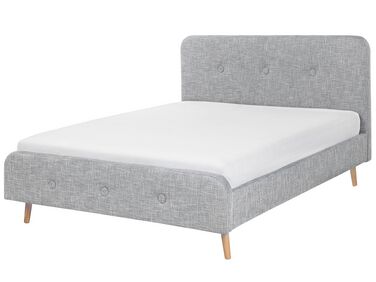 Fabric EU Super King Size Bed Light Grey RENNES