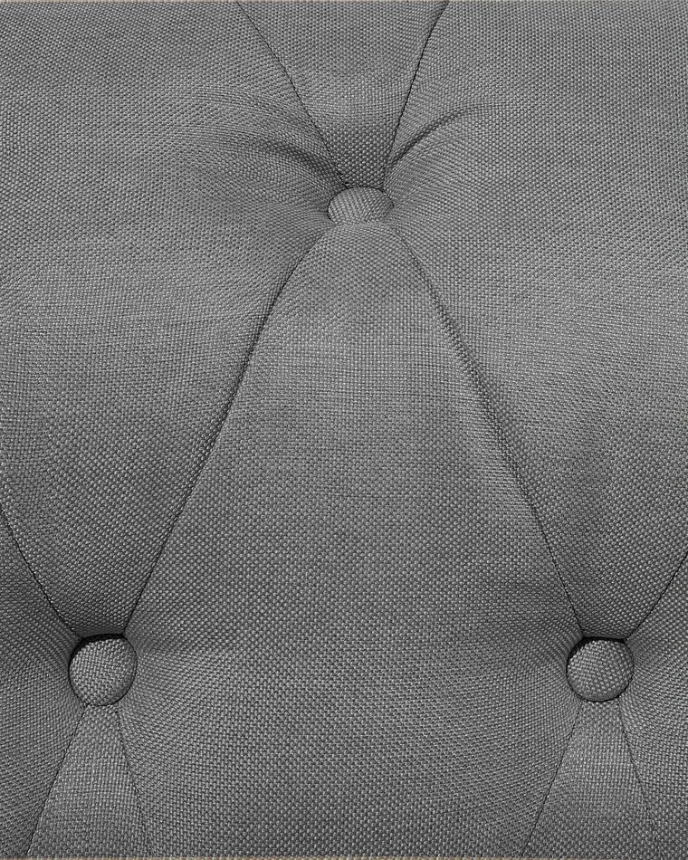 Canapé chesterfield 3 places en tissu gris clair CRONEL