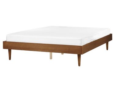 Bed hout lichtbruin 160 x 200 cm TOUCY