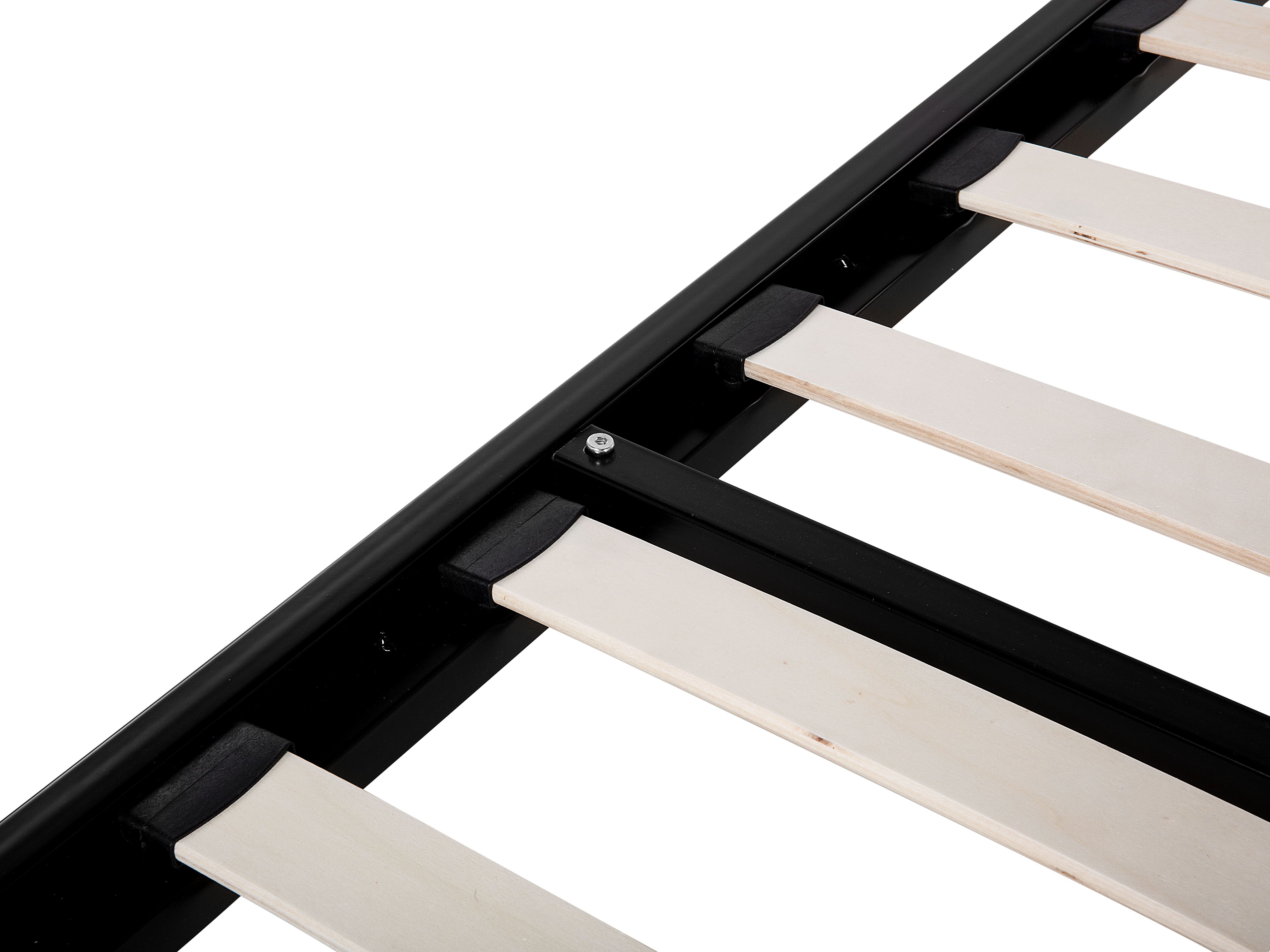 Łóżko metalowe 140 x 200 cm czarne ANTLIA