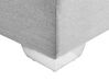 Cama continental de poliéster gris claro/plateado 180 x 200 cm ADMIRAL_883873