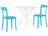 Balkonset Kunststoff weiß / blau 2 Stühle SERSALE / CAMOGLI_823796