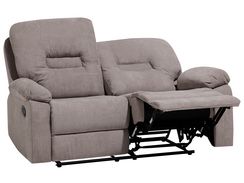 2-istuttava sohva kangas säädettävä ruskeanharmaa BERGEN