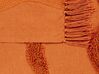 Decke Baumwolle orange 125 x 150 cm geometrisches Muster KHARI_839574