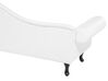 Right Hand Faux Leather Chaise Lounge White LATTES_697390