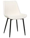 Set of 2 Boucle Dining Chairs White AVILLA_877484
