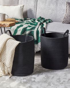 Puuvillakori musta ⌀ 34 cm 2 kpl SARYK Puuvillakori musta ⌀ 34 cm 2 kpl SARYK