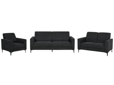 Sofa Set schwarz 6-Sitzer FENES