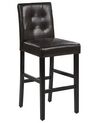 Set of 2 Bar Chairs Faux Leather Brown MADISON_763527