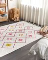 Bavlnený koberec 160 x 230 cm biela/ružová CAVUS_839828