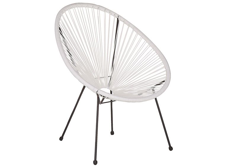 Krzesło z technorattanu białe ACAPULCO II_811600