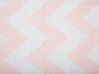Rózsaszín és fehér szőnyeg 140 x 200 cm KONARLI_733773