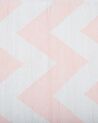 Outdoor Teppich rosa 140 x 200 cm Zickzack-Muster Kurzflor KONARLI_733773