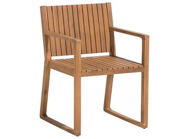 Akáciová záhradná jedálenská stolička zo svetlého dreva SASSARI