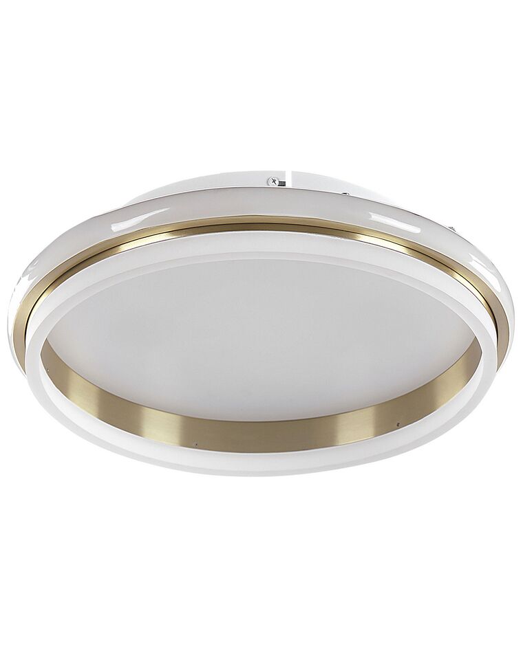 Metal LED Ceiling Lamp ⌀ 64 cm White and Gold TAPING_824903