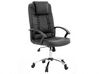 Fotel biurowy regulowany z funkcją masażu ekoskóra czarny RELAX_823176