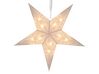 Lot de 2 étoiles décoratives LED 45 cm en papier brillant blanc MOTTI_835510
