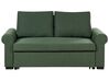Sofá-cama de 2 lugares em tecido verde escuro SILDA_902536