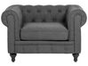 Conjunto de sofás 4 lugares em tecido cinzento CHESTERFIELD_797181