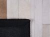 Kožený koberec 140 x 200 cm čierna/béžová DALYAN_689312
