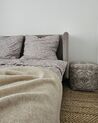 Velour seng 160 x 200 cm beige og grå ARETTE_901530