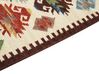 Kelim Teppich Wolle mehrfarbig 160 x 230 cm orientalisches Muster Kurzflor AKNALICH_859262