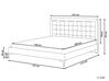 Łóżko welurowe 140 x 200 cm beżowoszare LIMOUX_867192
