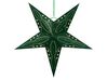 Set of 2 LED Hanging Glitter Stars 60 cm Green MOTTI_835486