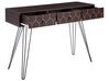 3 Drawer Console Table Dark Wood with Black MALSALA_844701
